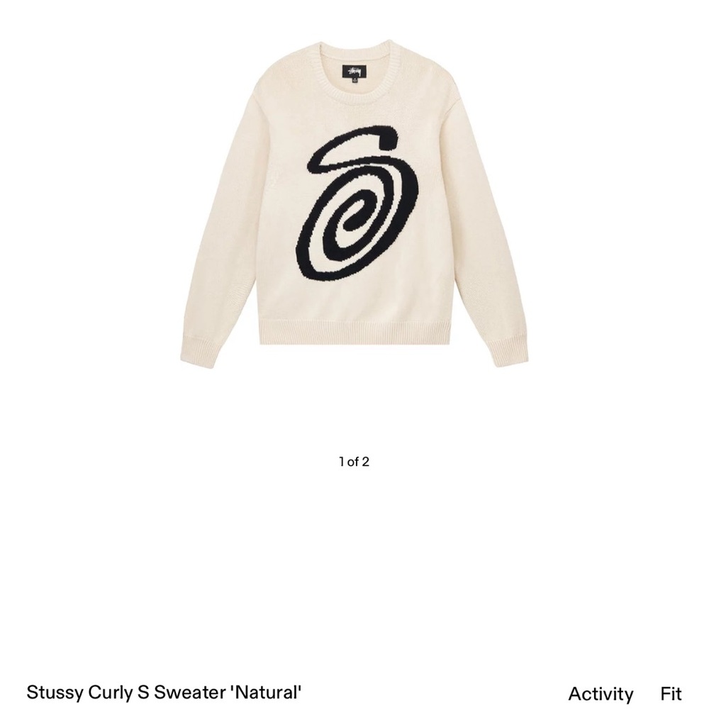 Preloved Knit Stussy Curly S Sweater